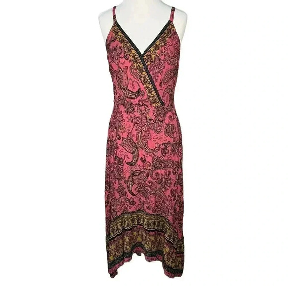 Maurices Paisley High Low Midi Dress Medium - Picture 2 of 9